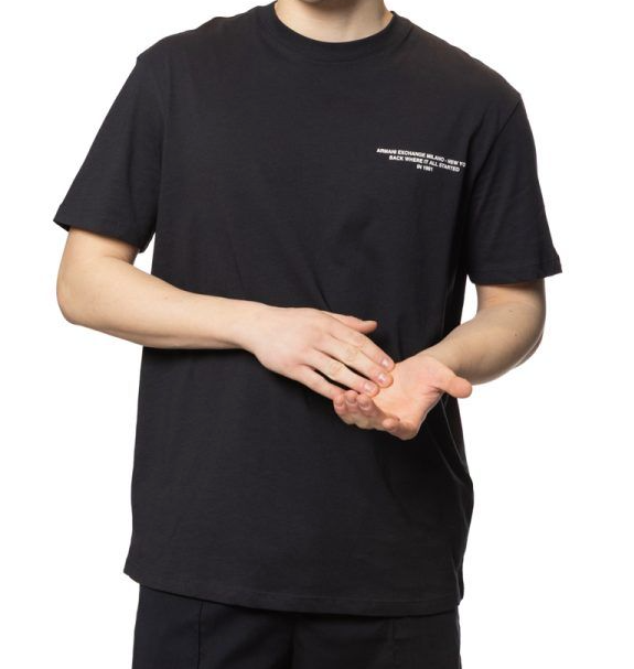 T-shirt A|X Uomo Regular Fit girocollo Logo off white