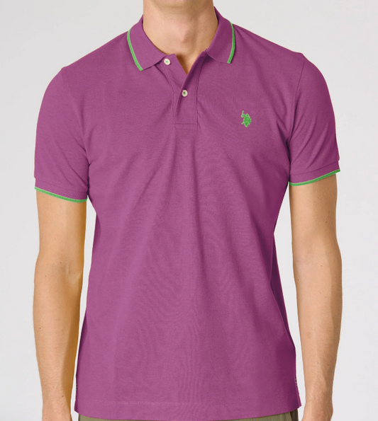 Polo uomo U.S. Polo Assn. micro piqué manica corta