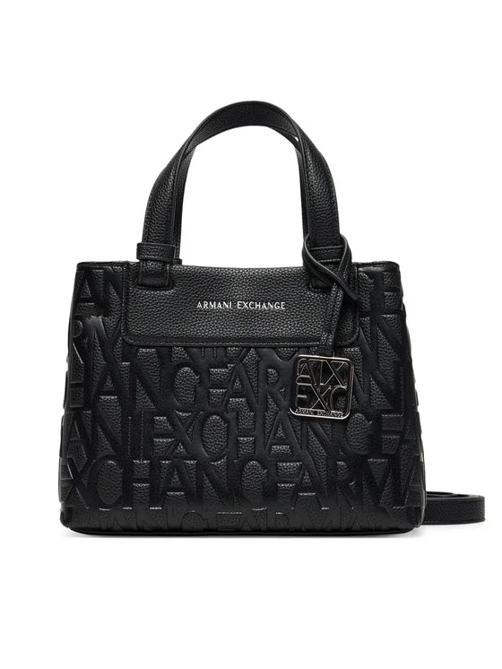 Borsa shopper piccola A|X Armani Exchange donna tessuto