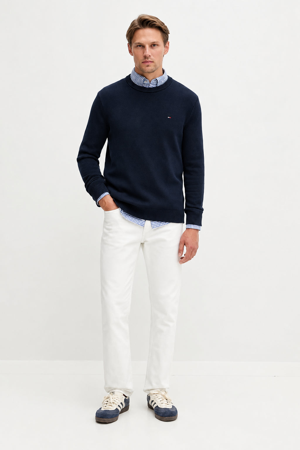Maglia Tommy Jeans uomo slim fit girocollo cotone