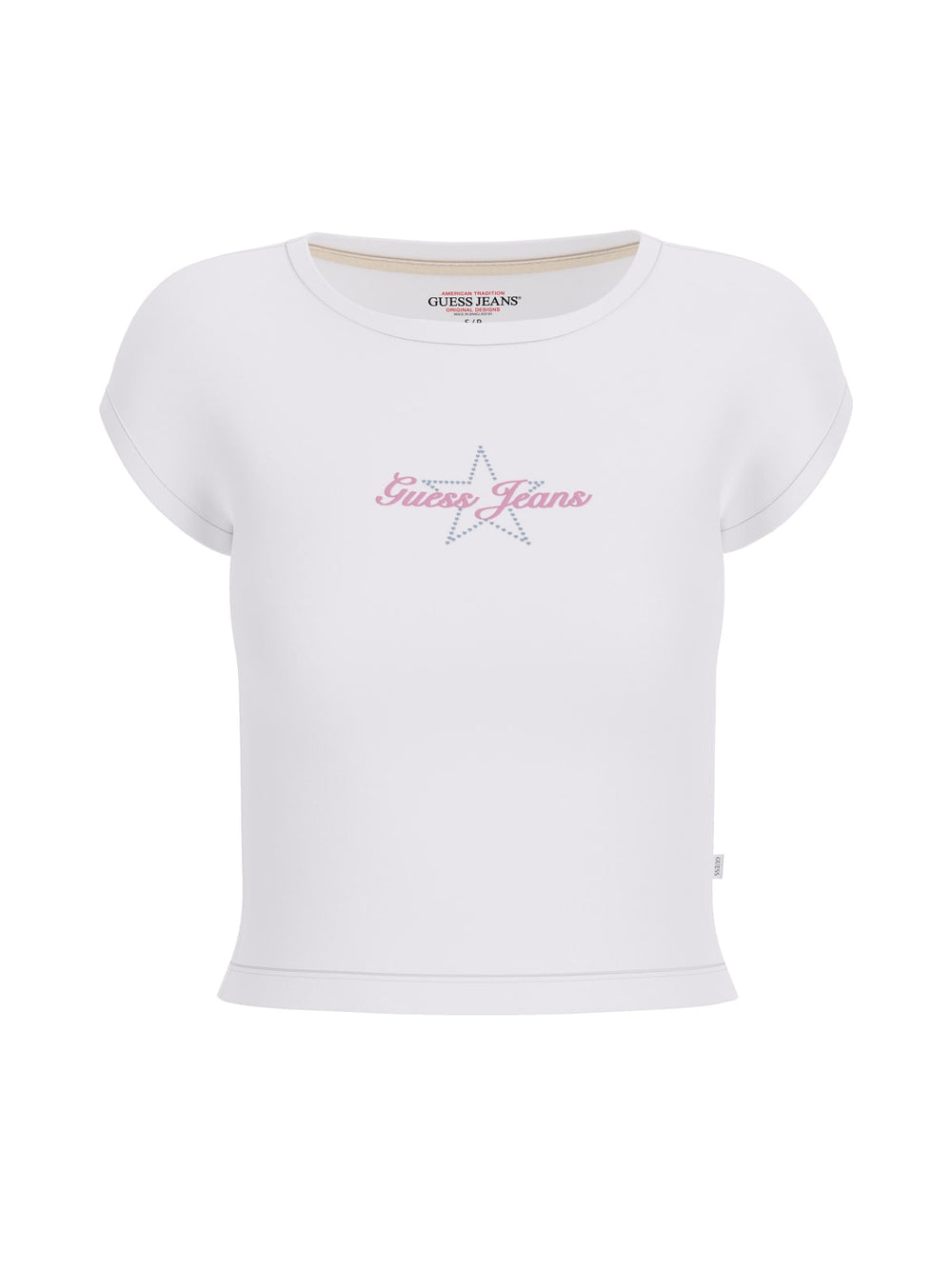 T-shirt Guess Jeans donna cotone raglan stampa stella