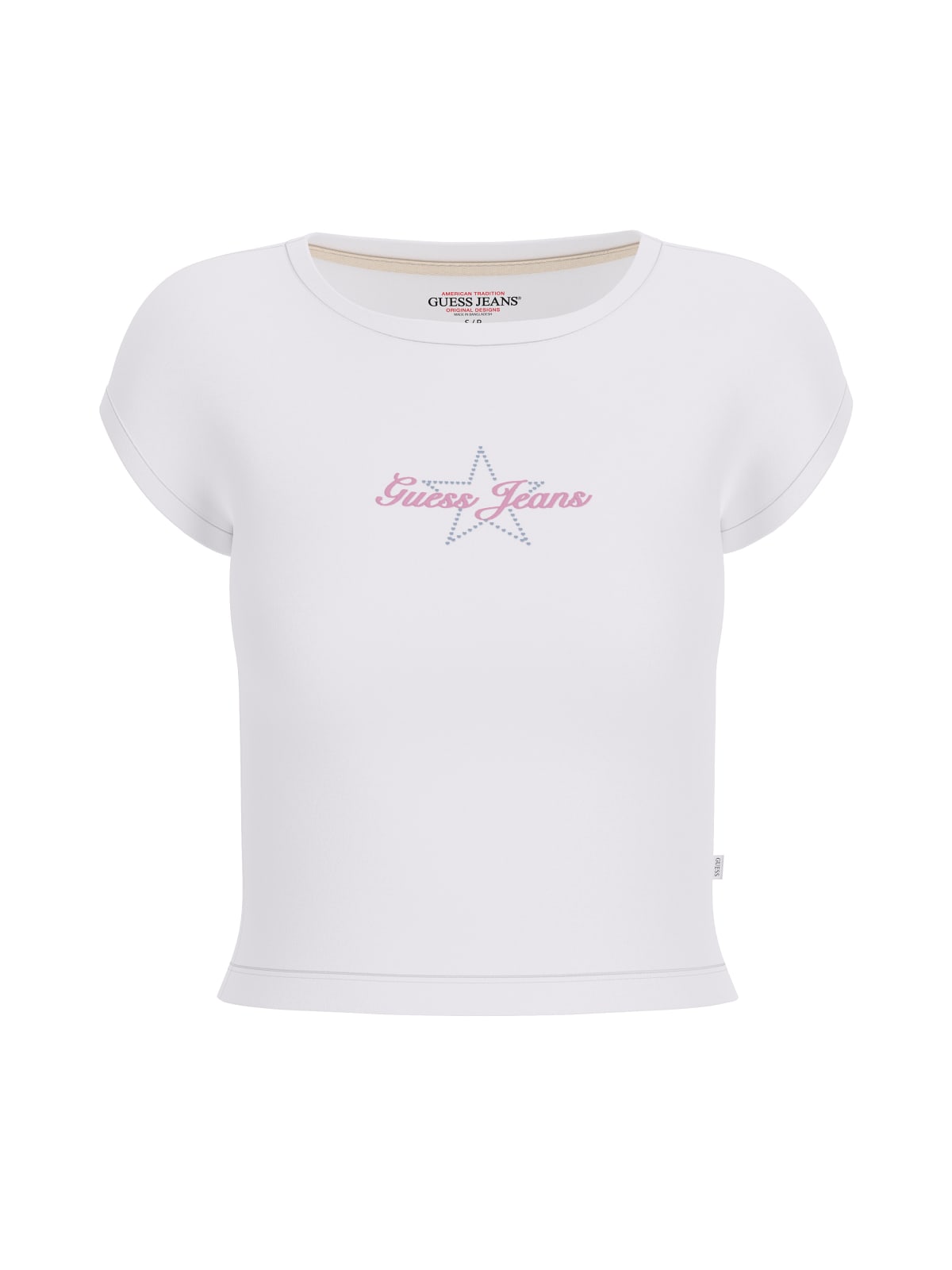 T-shirt Guess Jeans donna cotone raglan stampa stella