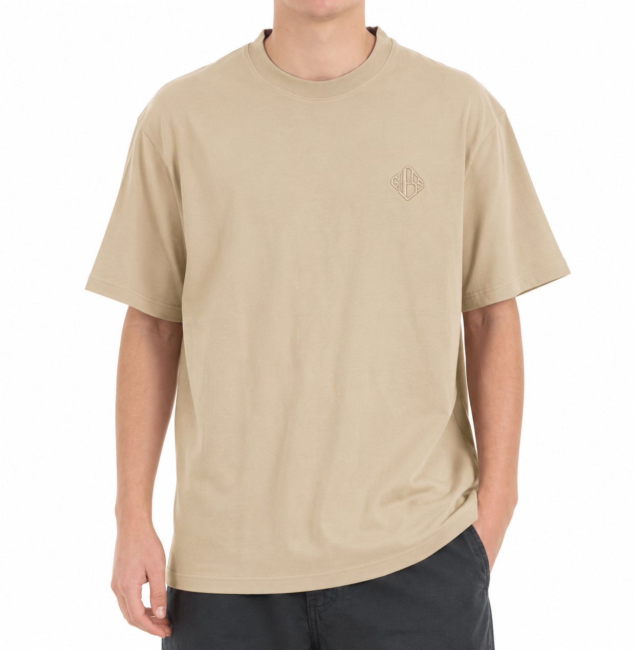 T-shirt Guess uomo logo diamante cotone