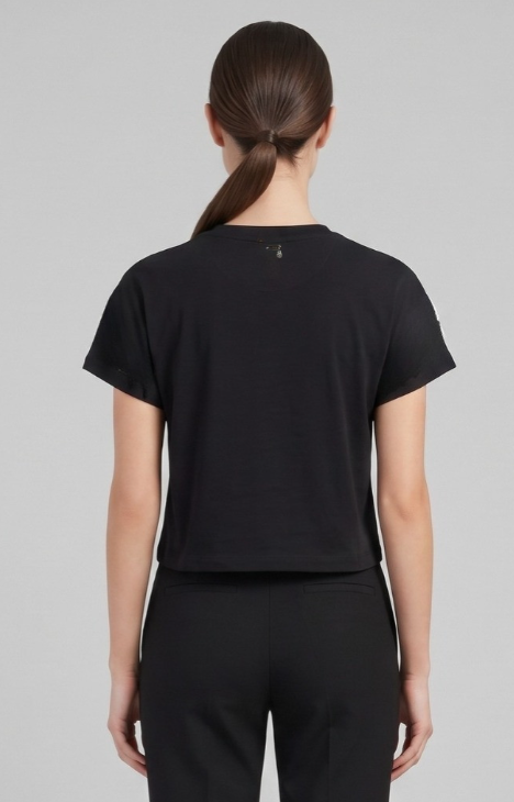 T-shirt MARKUP donna frange cotone manica corta