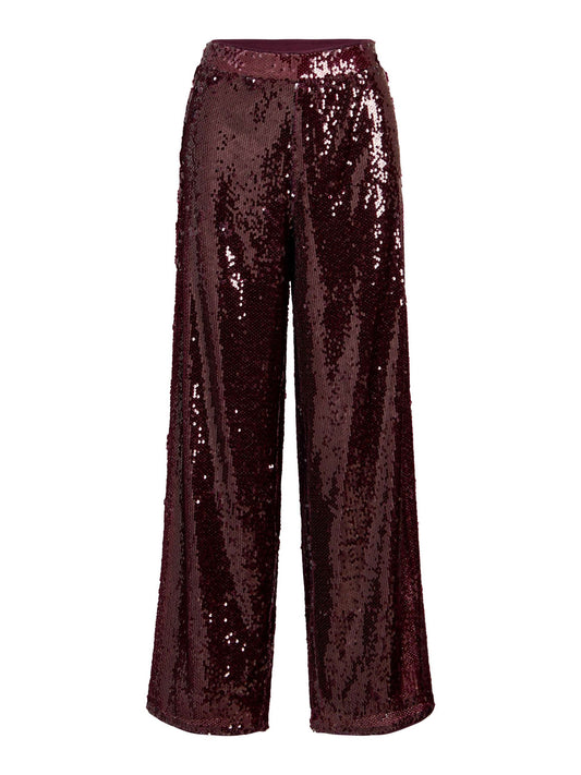 Pantaloni VILA donna maglia poliestere riciclato