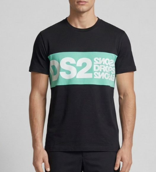 T-shirt DS2 uomo cotone banda logo PE 2026