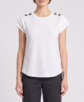 T-shirt donna MARKUP cotone bottoni manica corta