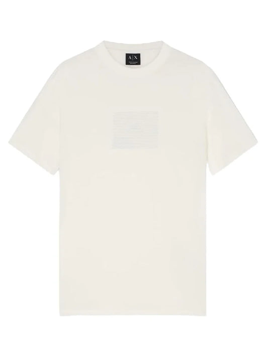 T-shirt A|X Uomo Regular Fit Logo centrale off white
