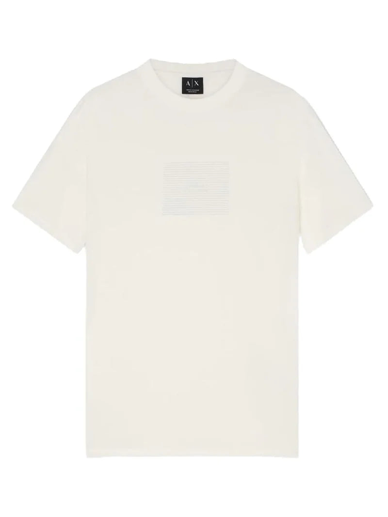 T-shirt A|X Uomo Regular Fit Logo centrale off white