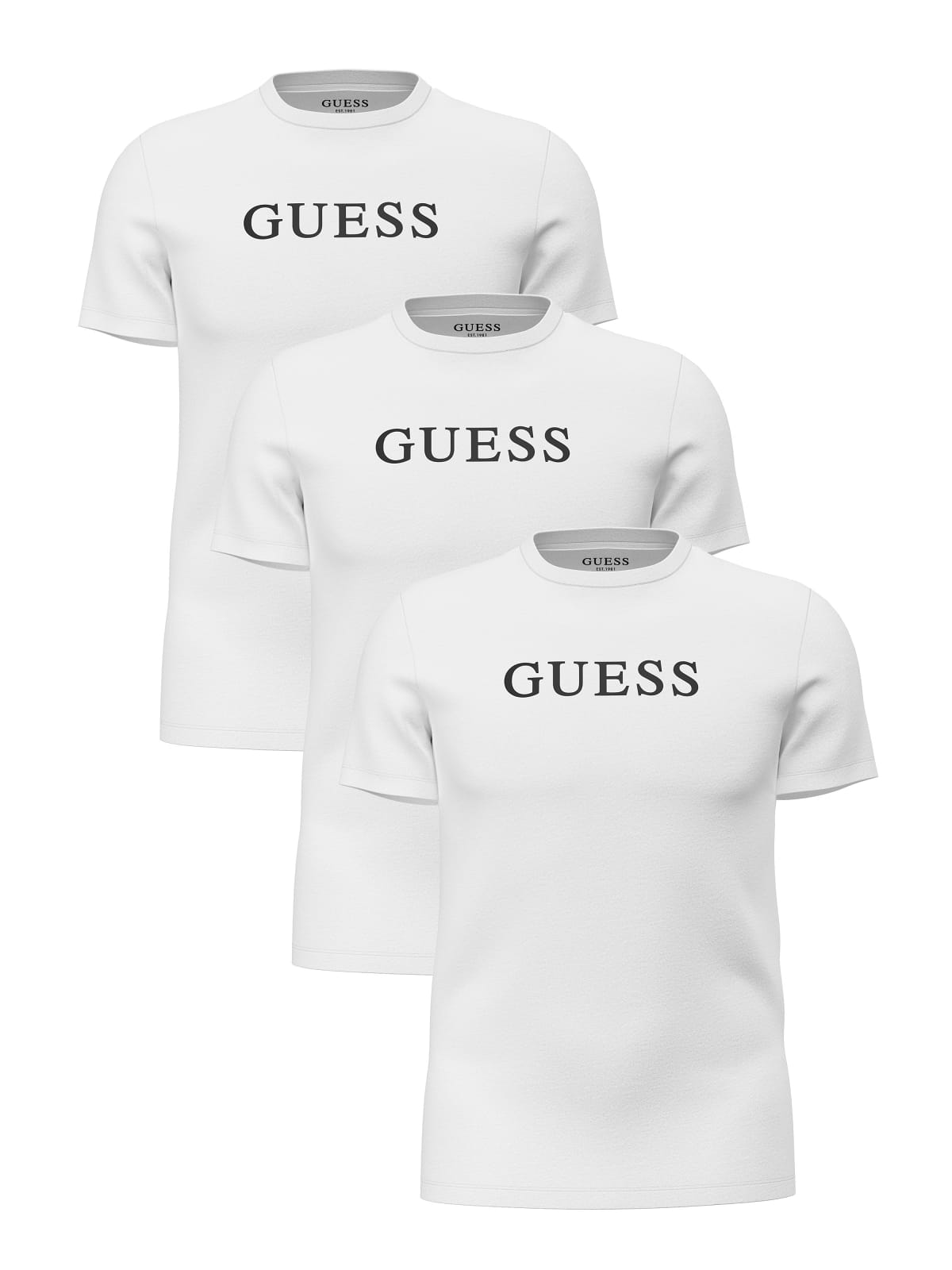 Tris t-shirt intima logo girocollo uomo Guess