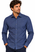 Camicia Regent uomo slim fit manica lunga autunno inverno