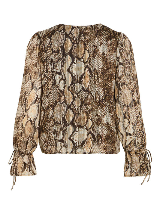 Blusa donna VILA scollo chiuso poliestere riciclato