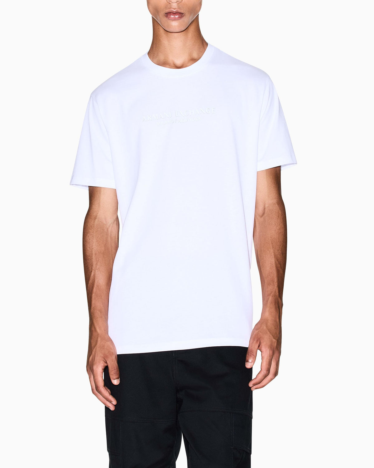 T-shirt uomo Armani Exchange cotone logo girocollo