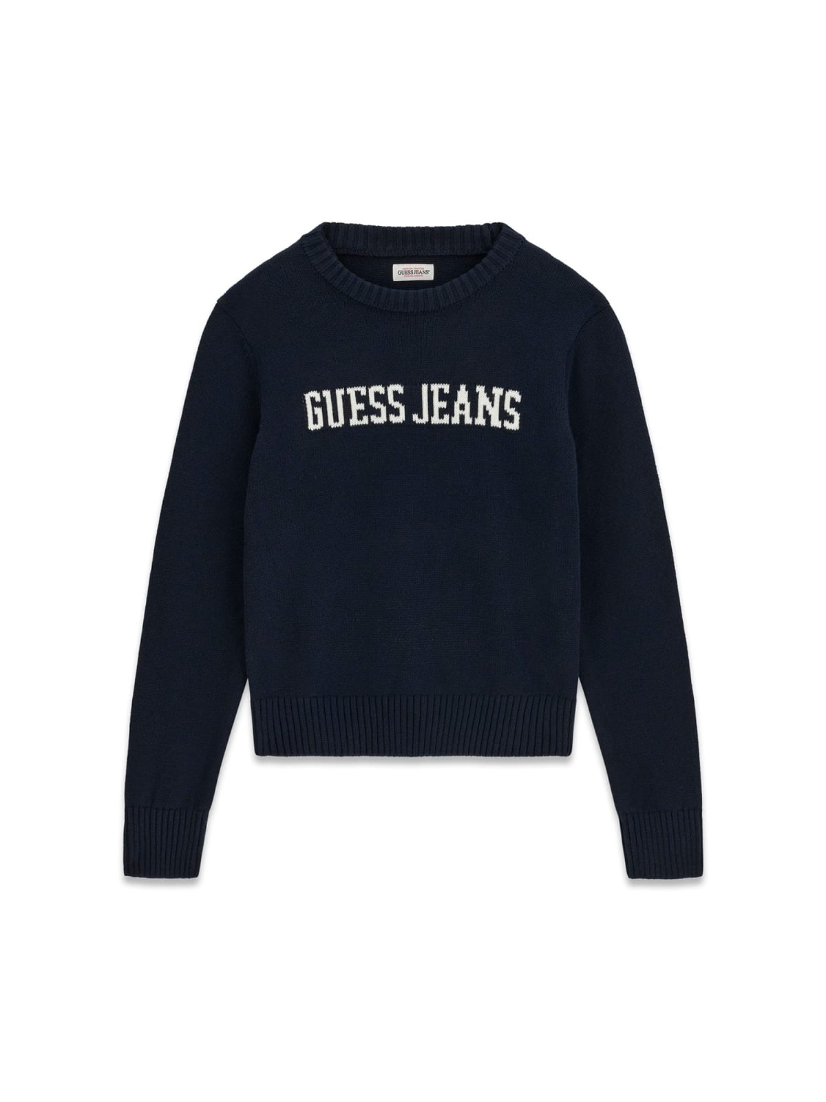 Maglione intarsia Guess Jeans donna girocollo cotone