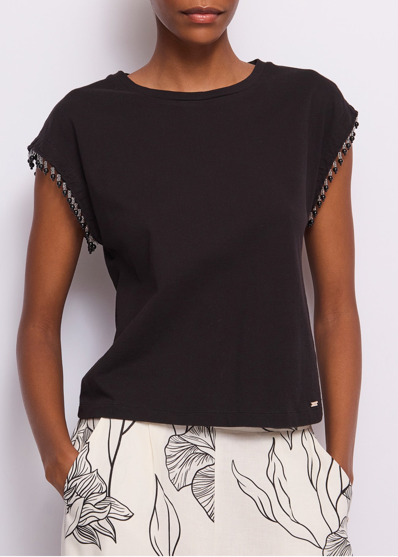 Canotta donna Gaudi' Jeans con inserti cotone pe35