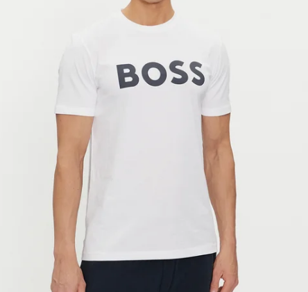 T-shirt Thinking Hugo Boss uomo logo grande cotone