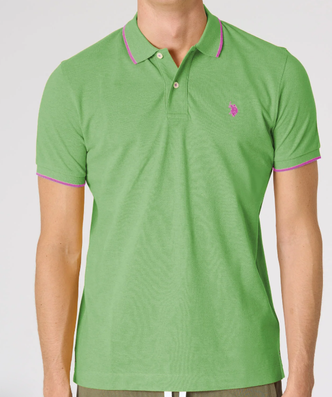 Polo uomo U.S. Polo Assn. micro piqué manica corta