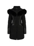 Piumino donna Guess Oxana cappuccio similpelle