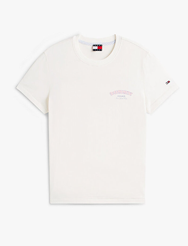 T-shirt Tommy Jeans donna regular dollar stack puro cotone
