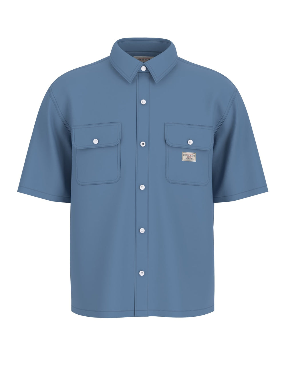 Camicia Guess Jeans uomo boxy cropped taschino