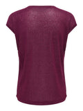 Blusa ONLY donna filato metallizzato collo chiuso