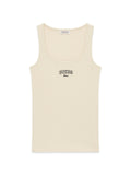 Top Guess Jeans donna slim costina ricamo logo