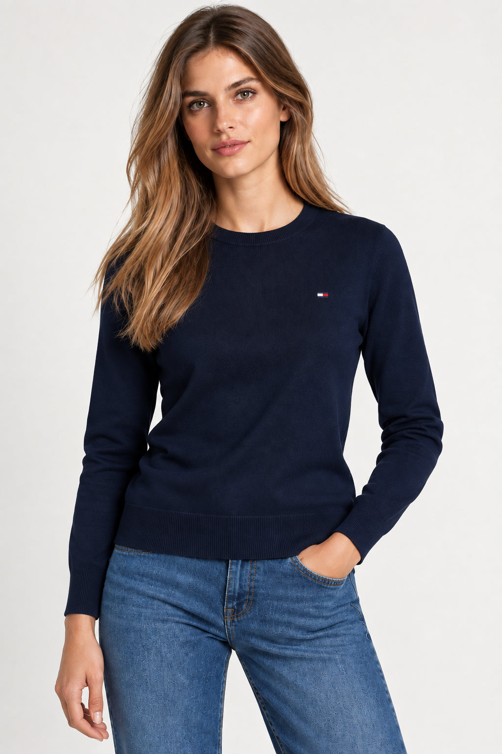 Maglia donna Tommy Hilfiger cotone treccia