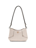 Borsa Guess Darcy hobo donna similpelle beige tortora con logo