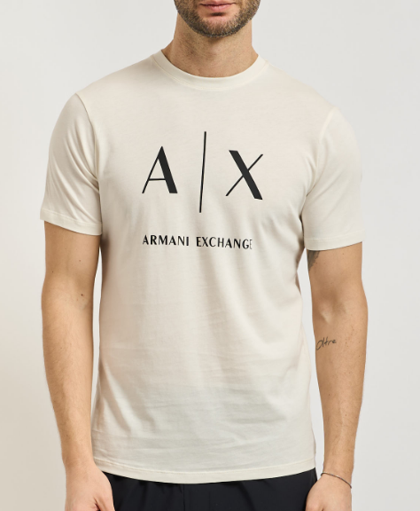 T-shirt Uomo A|X Regular Fit Logo stampato white