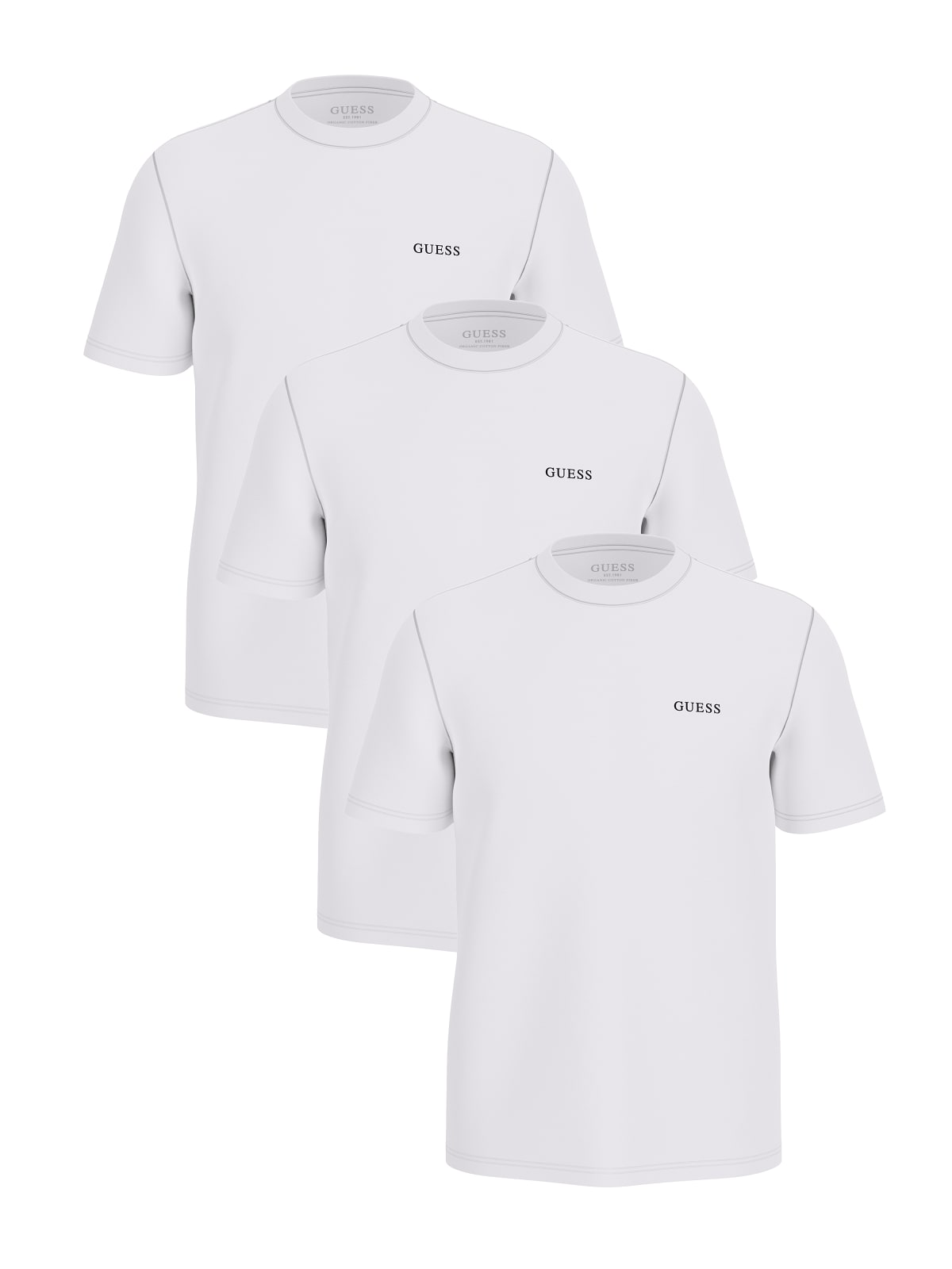 Tris t-shirt intima girocollo uomo Guess cotone