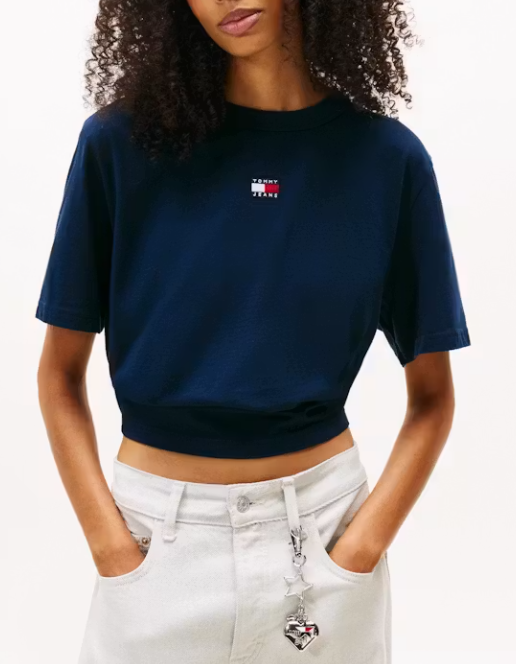 T-shirt Donna Tommy Jeans Logo Cotone Organico PE26