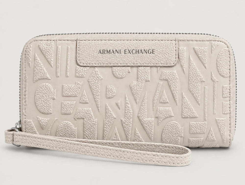 Portafoglio Armani Exchange donna logo allover poliestere