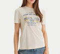T-shirt Guess donna Flowers Triangle cotone