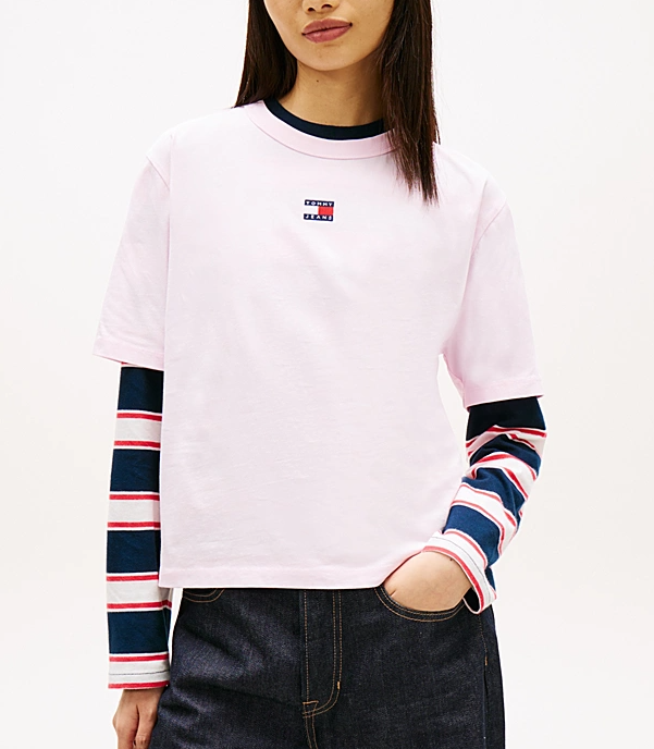 T-shirt Donna Tommy Jeans Logo Cotone Organico