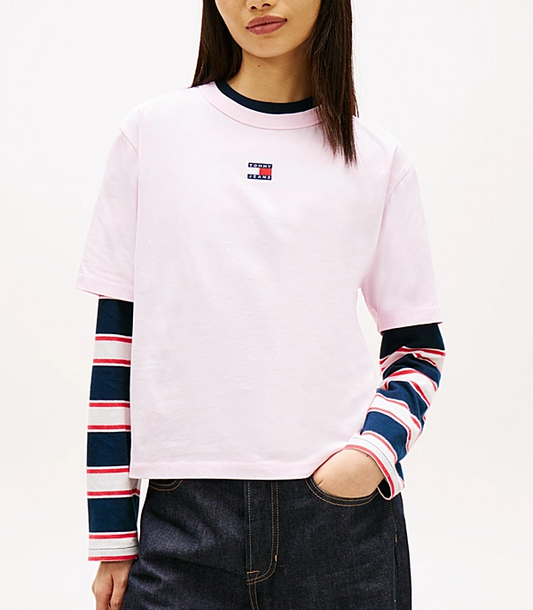 T-shirt Donna Tommy Jeans Logo Cotone Organico