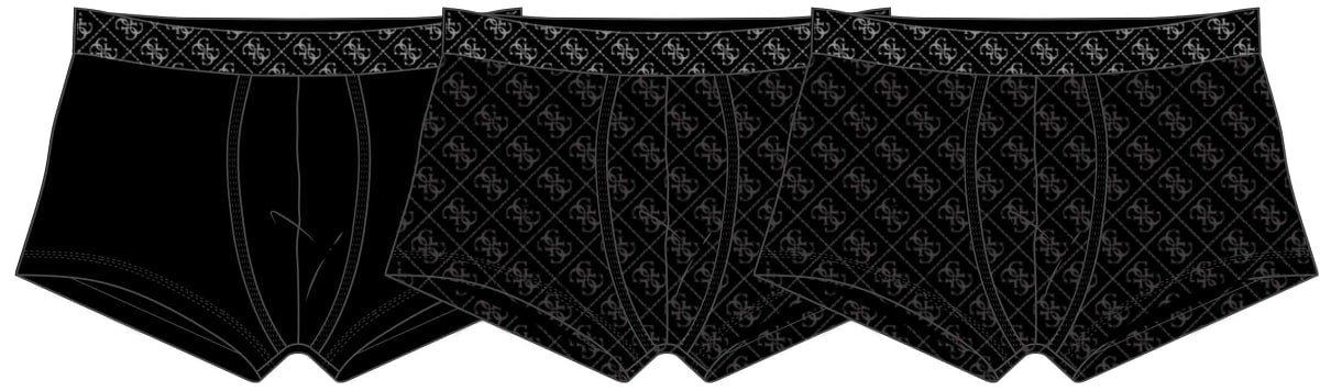 Tris boxer aderenti stampa uomo Guess cotone