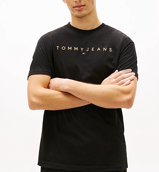 T-shirt Tommy Jeans uomo Regular Linear Logo PE 2026