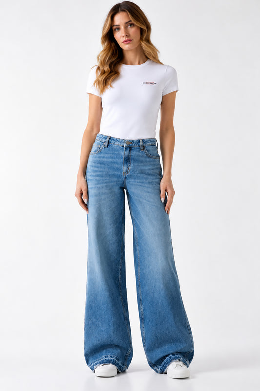 Jeans donna Guess Jeans G11 wide leg seamed