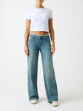 Jeans G11 wide leg tasche flap donna Guess