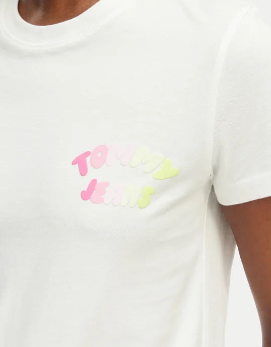 T-shirt Tommy Jeans donna regular fit cotone puro
