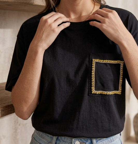 T-shirt donna MARKUP cotone con dettaglio taschino pe26