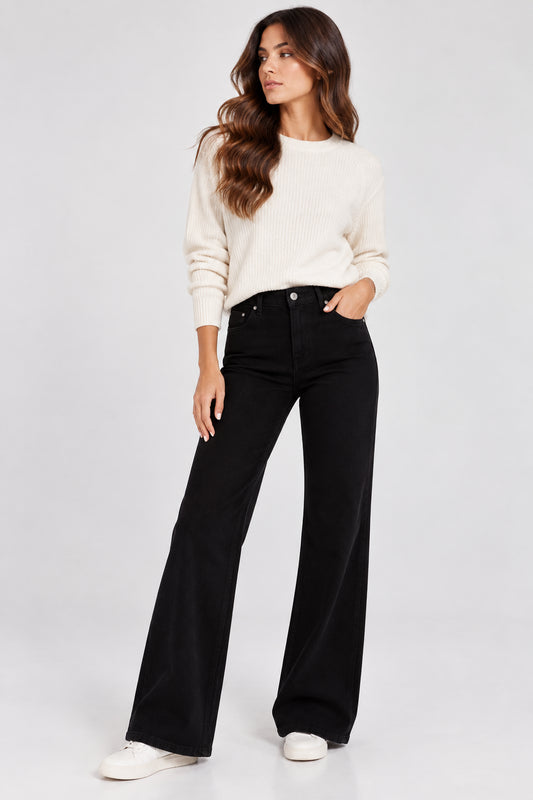 Jeans donna YES-ZEE flare denim stretch