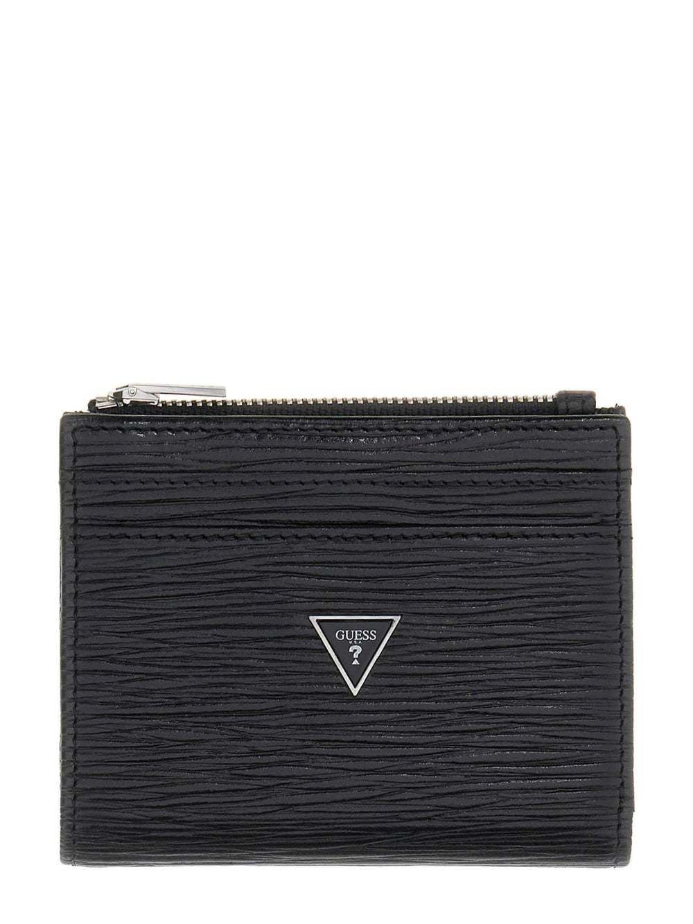 Portafoglio Milano Guess uomo bifold zip pelle tessuto