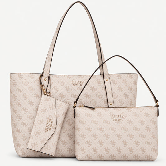 Borsa tote Guess Brenton zip logo donna