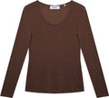 T-shirt donna MARKUP scollo ampio misto lana