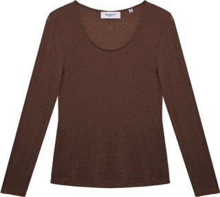 T-shirt donna MARKUP scollo ampio misto lana