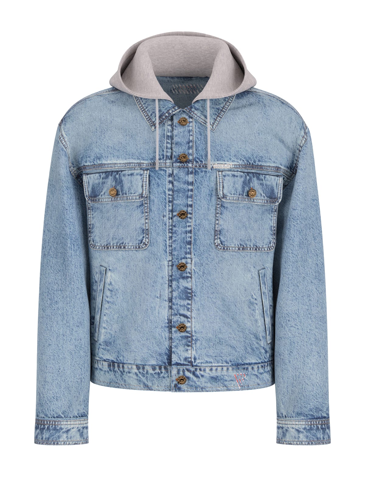 Giubbotto Guess Jeans uomo denim trucker cropped