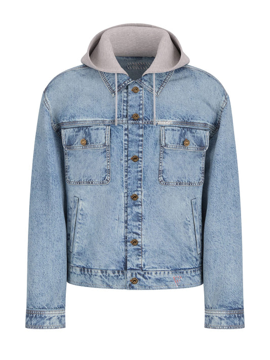 Giubbotto Guess Jeans uomo denim trucker cropped