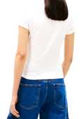T-shirt Tommy Jeans donna slim wavy flag cotone