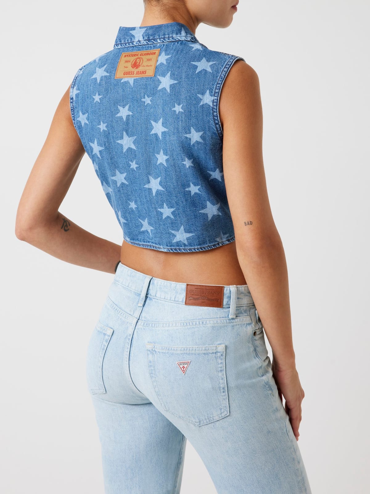 Giubbino denim Guess Jeans donna cotone